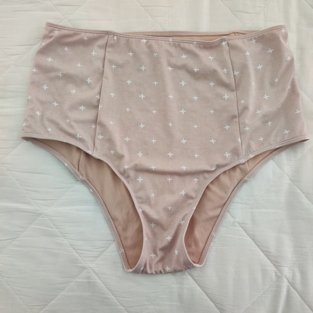 Kortni Jeane Womens high cut Swim Bikini Bottoms Size large